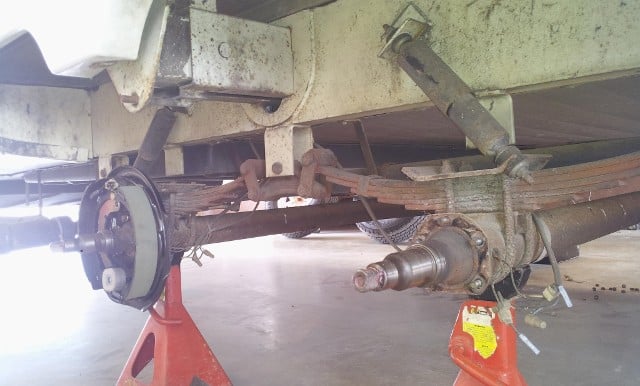 Installing new brake back plates